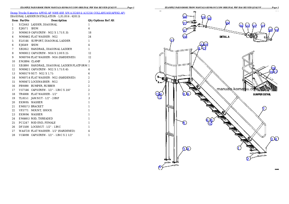 Protected: AFE62-AF 930E-4SE S/N A31248 & A31254    COLLAHUASI Partsbook