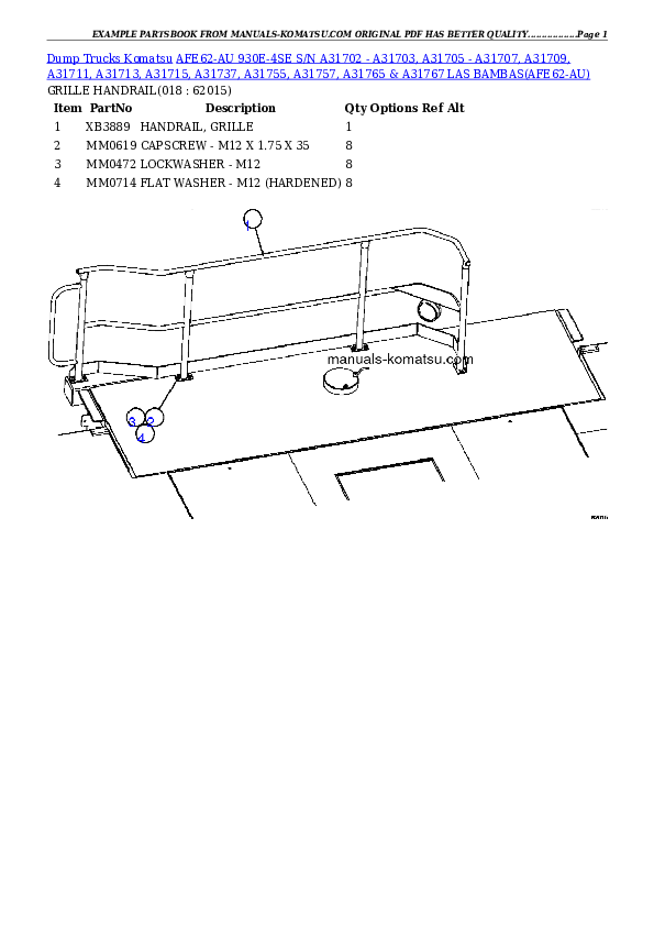 Protected: AFE62-AU 930E-4SE S/N A31702 – A31703, A31705 – A31707, A31709, A31711, A31713, A31715, A31737, A31755, A31757, A31765 & A31767  LAS BAMBAS Partsbook