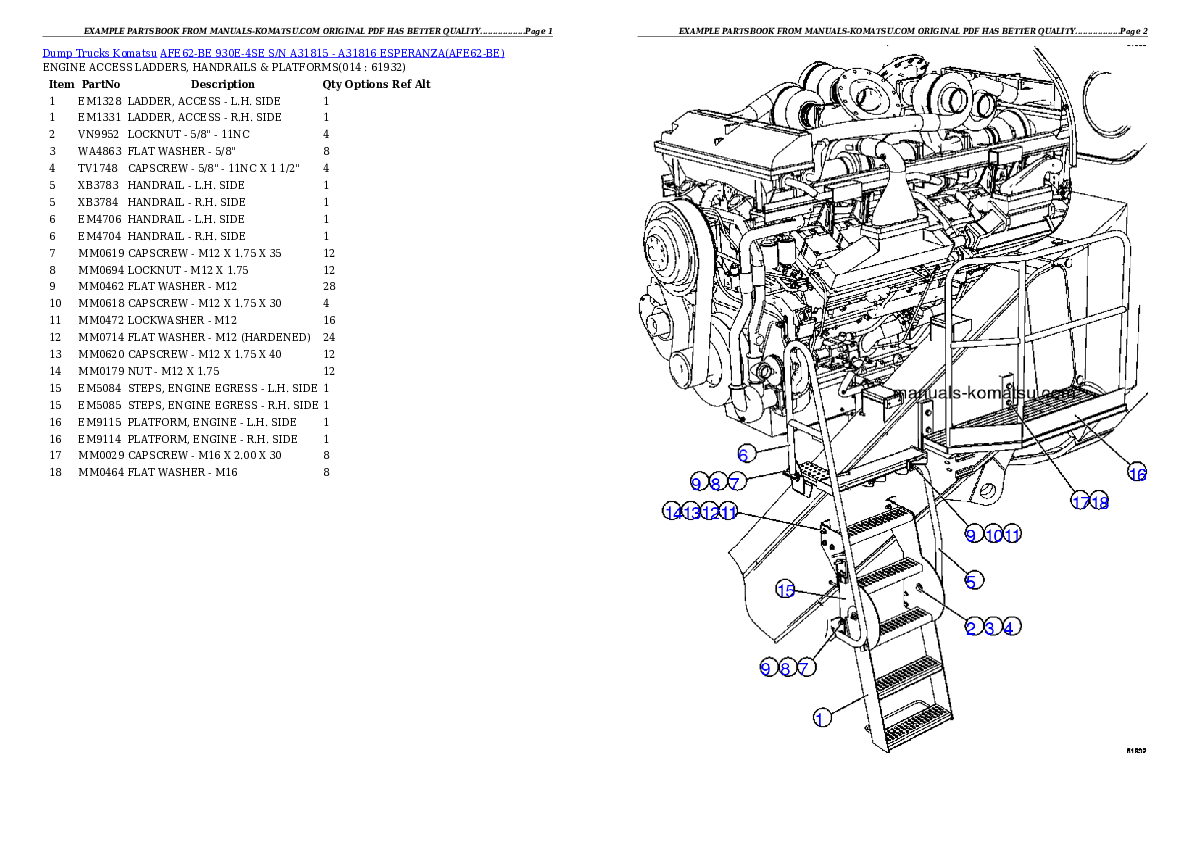 Protected: AFE62-BE 930E-4SE S/N A31815 – A31816  ESPERANZA Partsbook