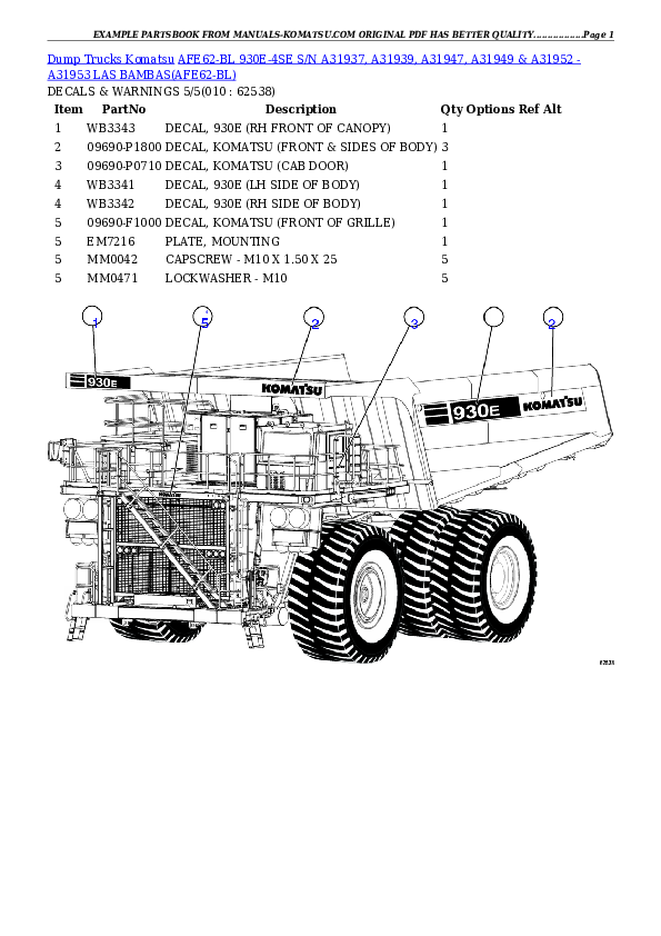 Protected: AFE62-BL 930E-4SE S/N A31937, A31939, A31947, A31949 & A31952 – A31953  LAS BAMBAS Partsbook