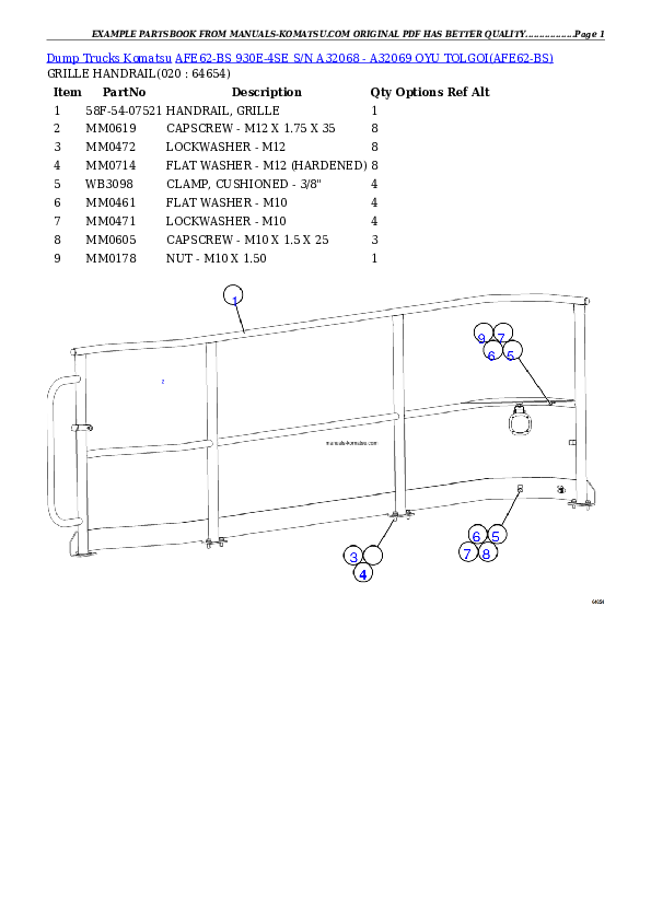 Protected: AFE62-BS 930E-4SE S/N A32068 – A32069  OYU TOLGOI Partsbook