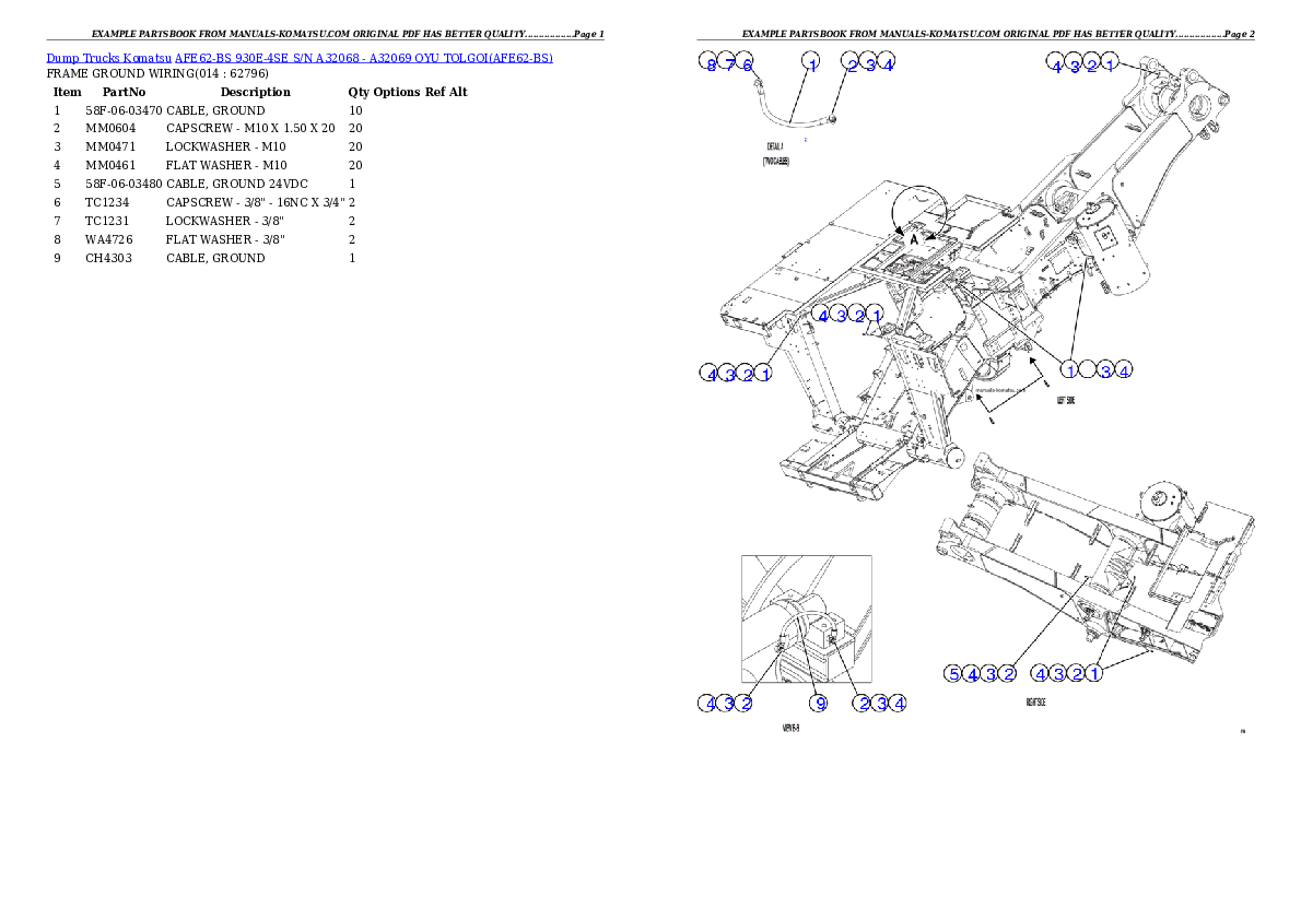 Protected: AFE62-BS 930E-4SE S/N A32068 – A32069  OYU TOLGOI Partsbook