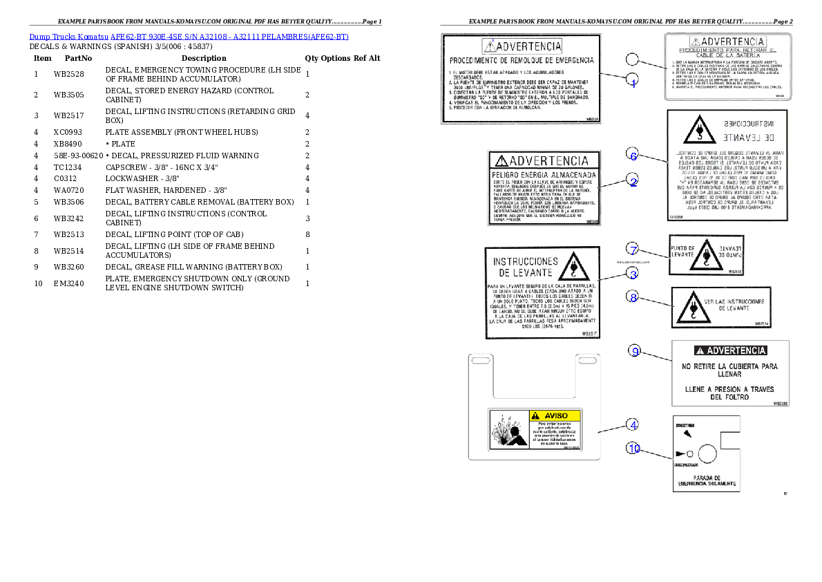 Protected: AFE62-BT 930E-4SE S/N A32108 – A32111  PELAMBRES Partsbook