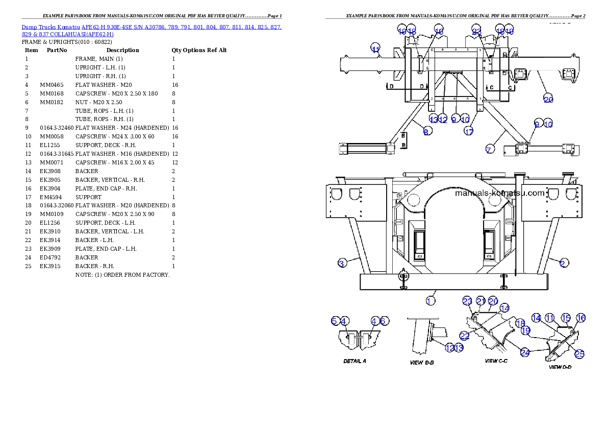 Protected: AFE62-H 930E-4SE S/N A30786, 789, 791, 801, 804, 807, 811, 814, 825, 827, 829 & 837    COLLAHUASI Partsbook