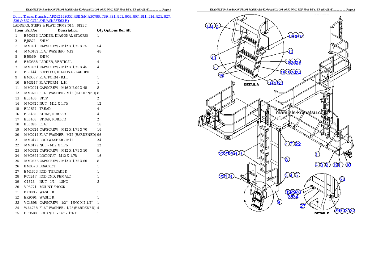 Protected: AFE62-H 930E-4SE S/N A30786, 789, 791, 801, 804, 807, 811, 814, 825, 827, 829 & 837    COLLAHUASI Partsbook