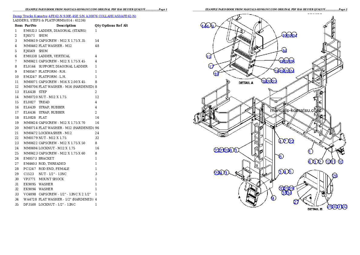 Protected: AFE62-N 930E-4SE S/N A30876      COLLAHUASI Partsbook