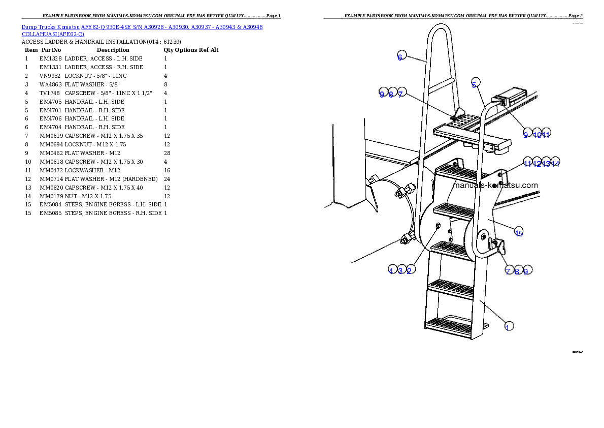 Protected: AFE62-Q 930E-4SE S/N A30928 – A30930, A30937 – A30943 & A30948    COLLAHUASI Partsbook