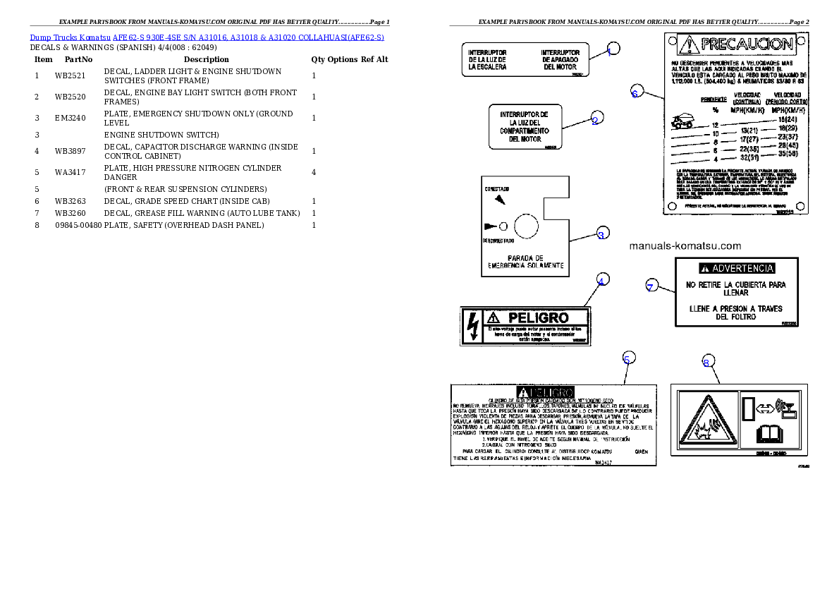 Protected: AFE62-S 930E-4SE S/N A31016, A31018 & A31020     COLLAHUASI Partsbook