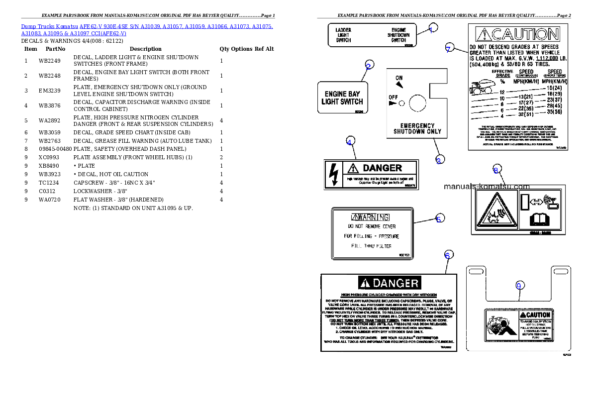 Protected: AFE62-V 930E-4SE S/N A31039, A31057, A31059, A31066, A31073, A31075, A31083, A31095 & A31097    CCI Partsbook