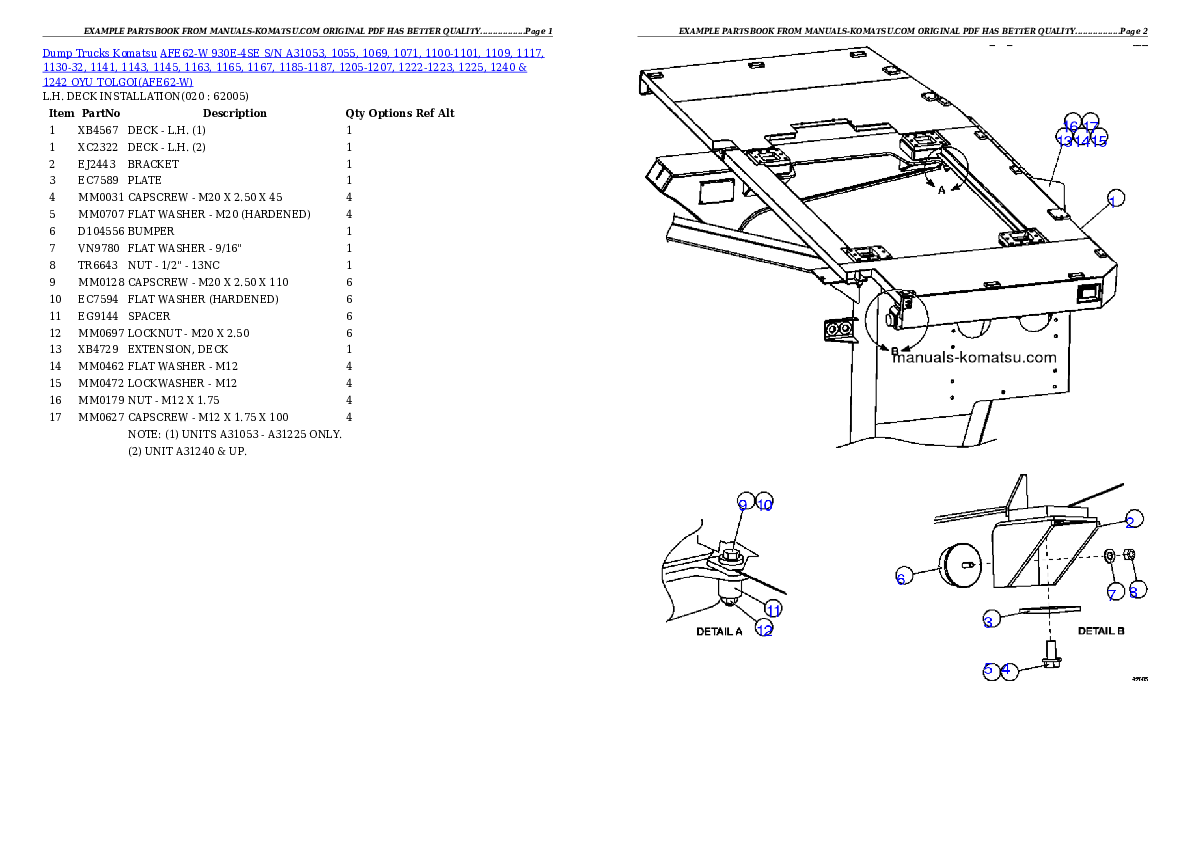 Protected: AFE62-W 930E-4SE S/N A31053, 1055, 1069, 1071, 1100-1101, 1109, 1117, 1130-32, 1141, 1143, 1145, 1163, 1165, 1167, 1185-1187, 1205-1207, 1222-1223, 1225, 1240 & 1242 OYU TOLGOI Partsbook
