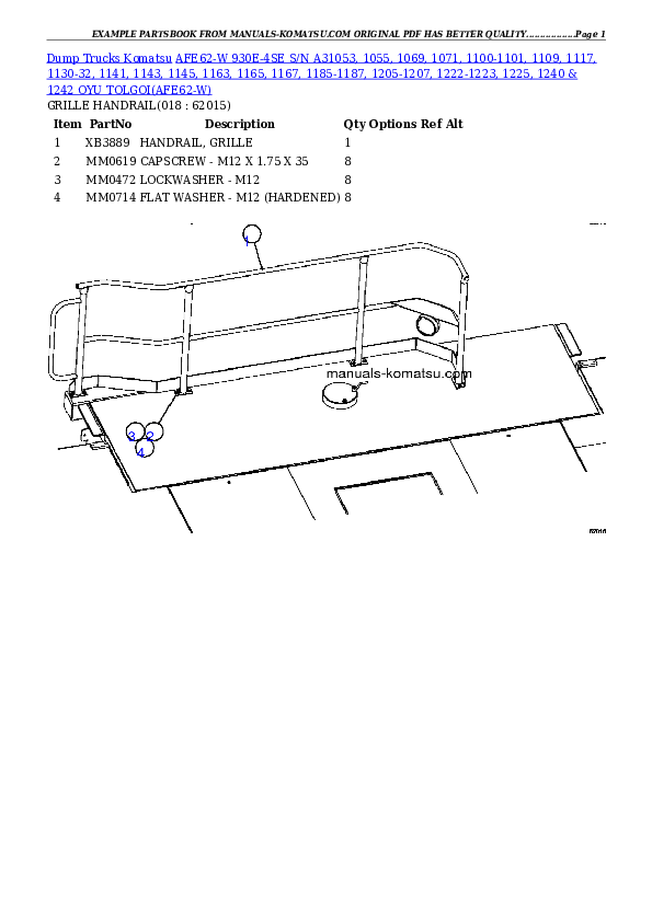 Protected: AFE62-W 930E-4SE S/N A31053, 1055, 1069, 1071, 1100-1101, 1109, 1117, 1130-32, 1141, 1143, 1145, 1163, 1165, 1167, 1185-1187, 1205-1207, 1222-1223, 1225, 1240 & 1242 OYU TOLGOI Partsbook