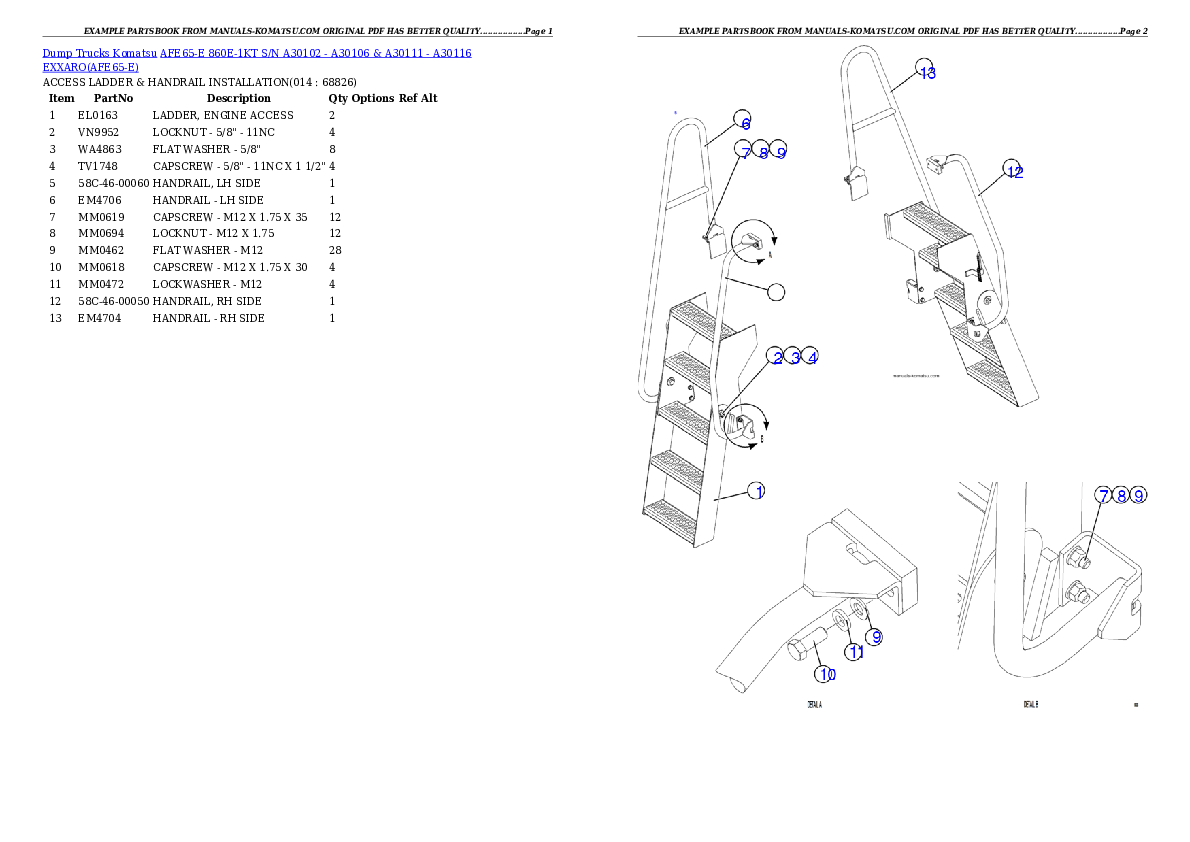 Protected: AFE65-E 860E-1KT S/N A30102 – A30106 & A30111 – A30116  EXXARO Partsbook