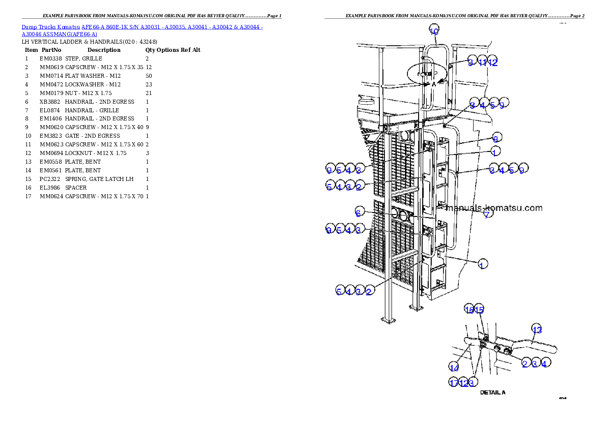 Protected: AFE66-A 860E-1K S/N A30031 – A30035, A30041 – A30042 & A30044 – A30046    ASSMANG Partsbook