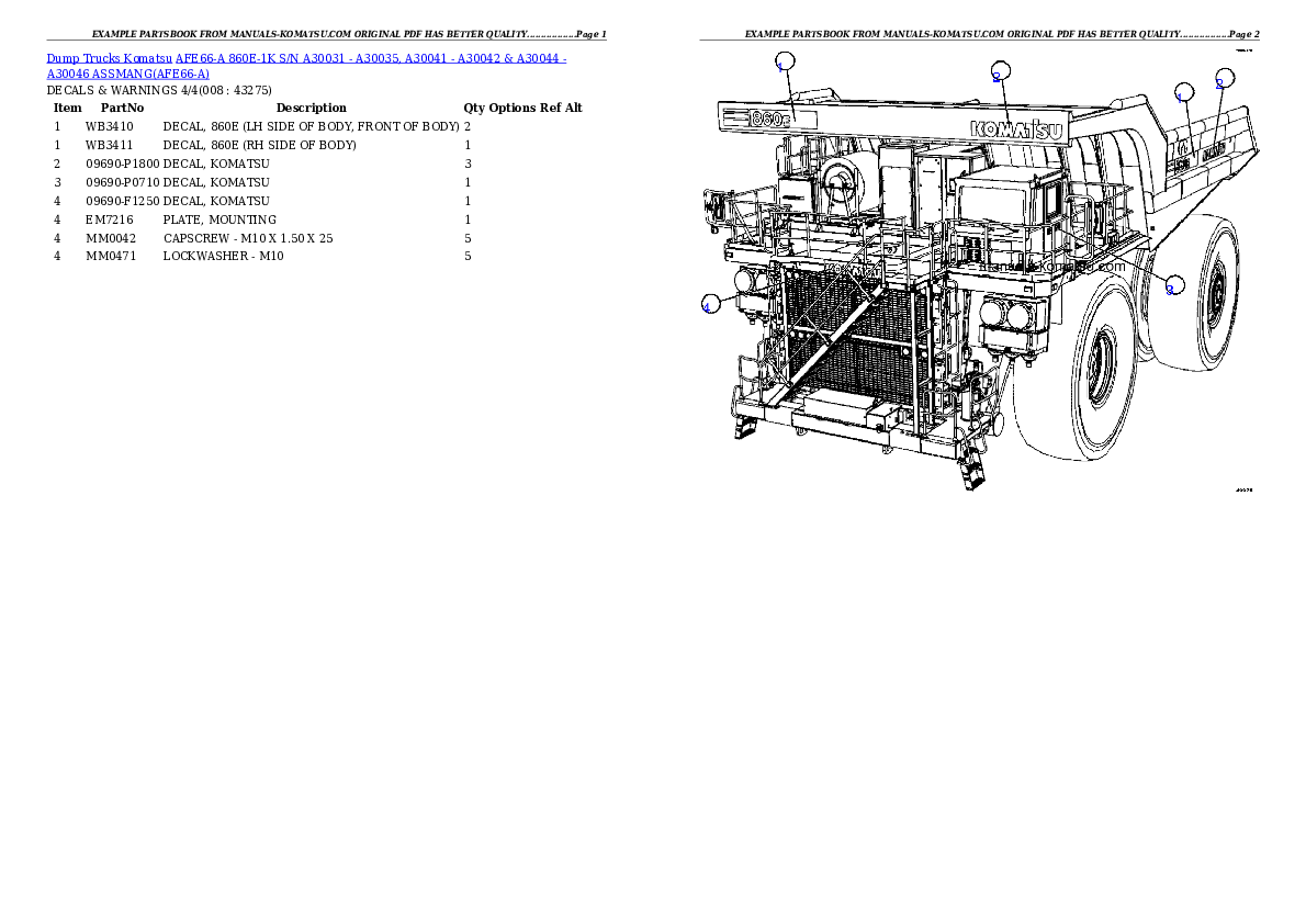 Protected: AFE66-A 860E-1K S/N A30031 – A30035, A30041 – A30042 & A30044 – A30046    ASSMANG Partsbook