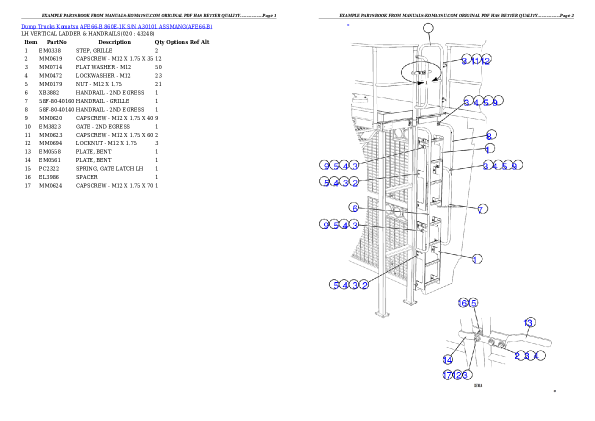 Protected: AFE66-B 860E-1K S/N A30101 ASSMANG Partsbook