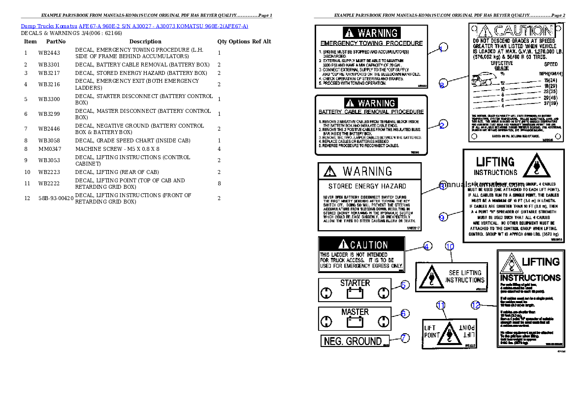 Protected: AFE67-A 960E-2 S/N A30027 – A30069  HAIL CREEK / ESCONDIDA Partsbook