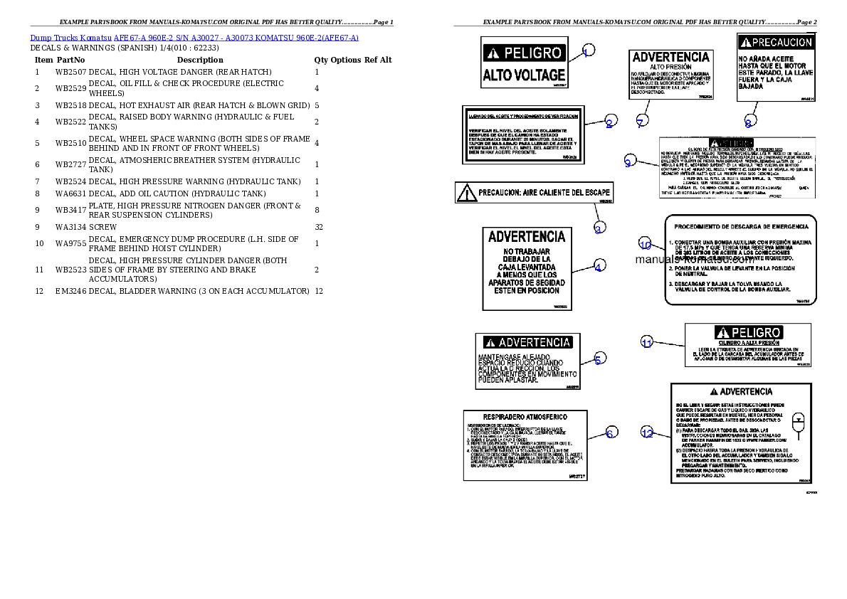 Protected: AFE67-A 960E-2 S/N A30027 – A30069  HAIL CREEK / ESCONDIDA Partsbook