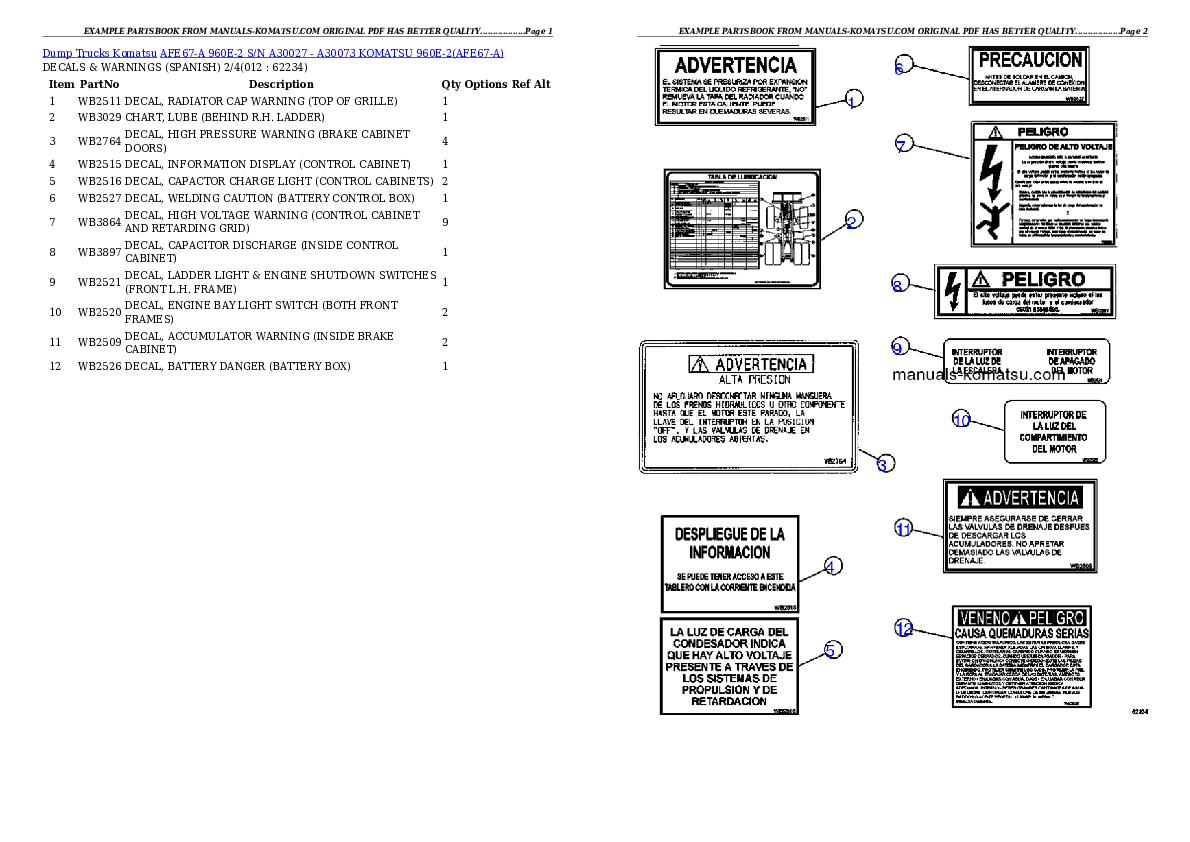 Protected: AFE67-A 960E-2 S/N A30027 – A30069  HAIL CREEK / ESCONDIDA Partsbook