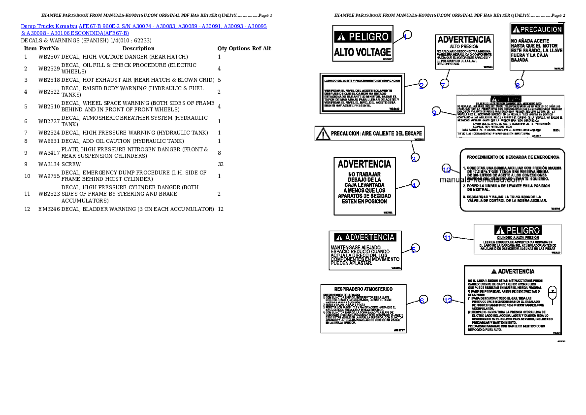 Protected: AFE67-B 960E-2 S/N A30074 – A30083, A30089 – A30091, A30093 – A30095 & A30098 – A30106  ESCONDIDA Partsbook