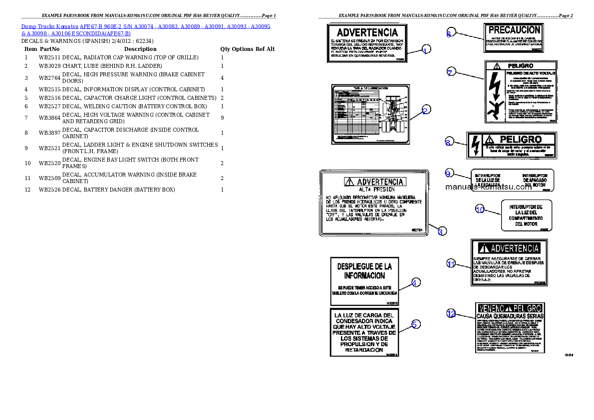 Protected: AFE67-B 960E-2 S/N A30074 – A30083, A30089 – A30091, A30093 – A30095 & A30098 – A30106  ESCONDIDA Partsbook