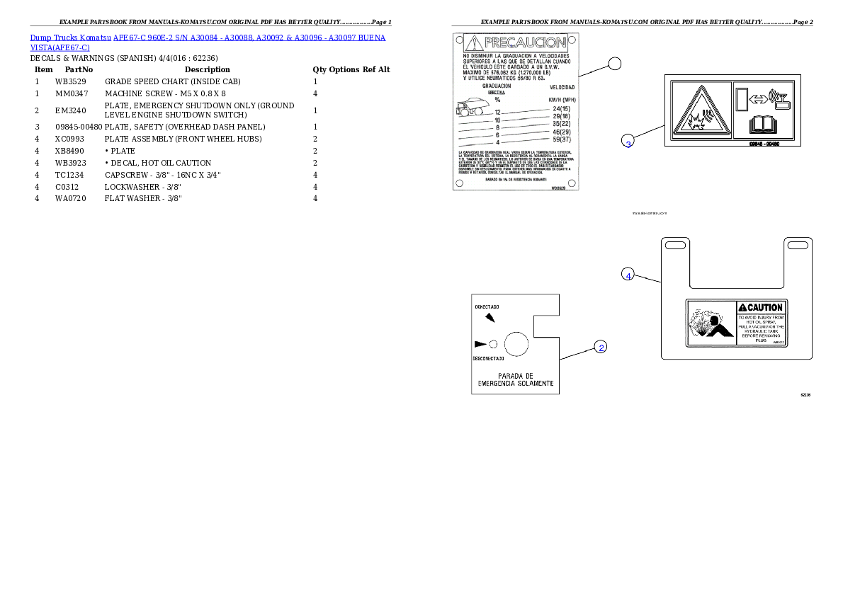 Protected: AFE67-C 960E-2 S/N A30084 – A30088, A30092 & A30096 – A30097  BUENA VISTA Partsbook