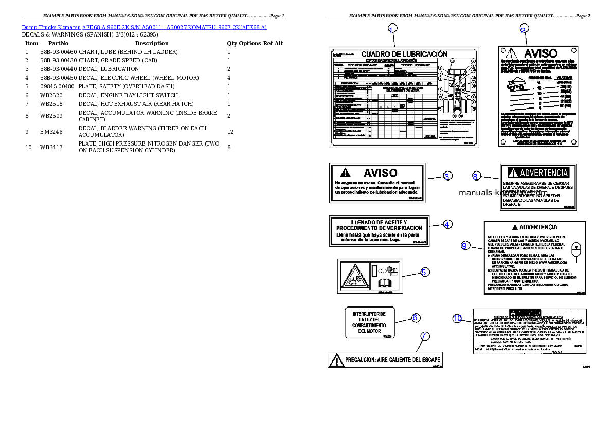 Protected: AFE68-A 960E-2K S/N A50011 – A50027 KOMATSU 960E-2K Partsbook