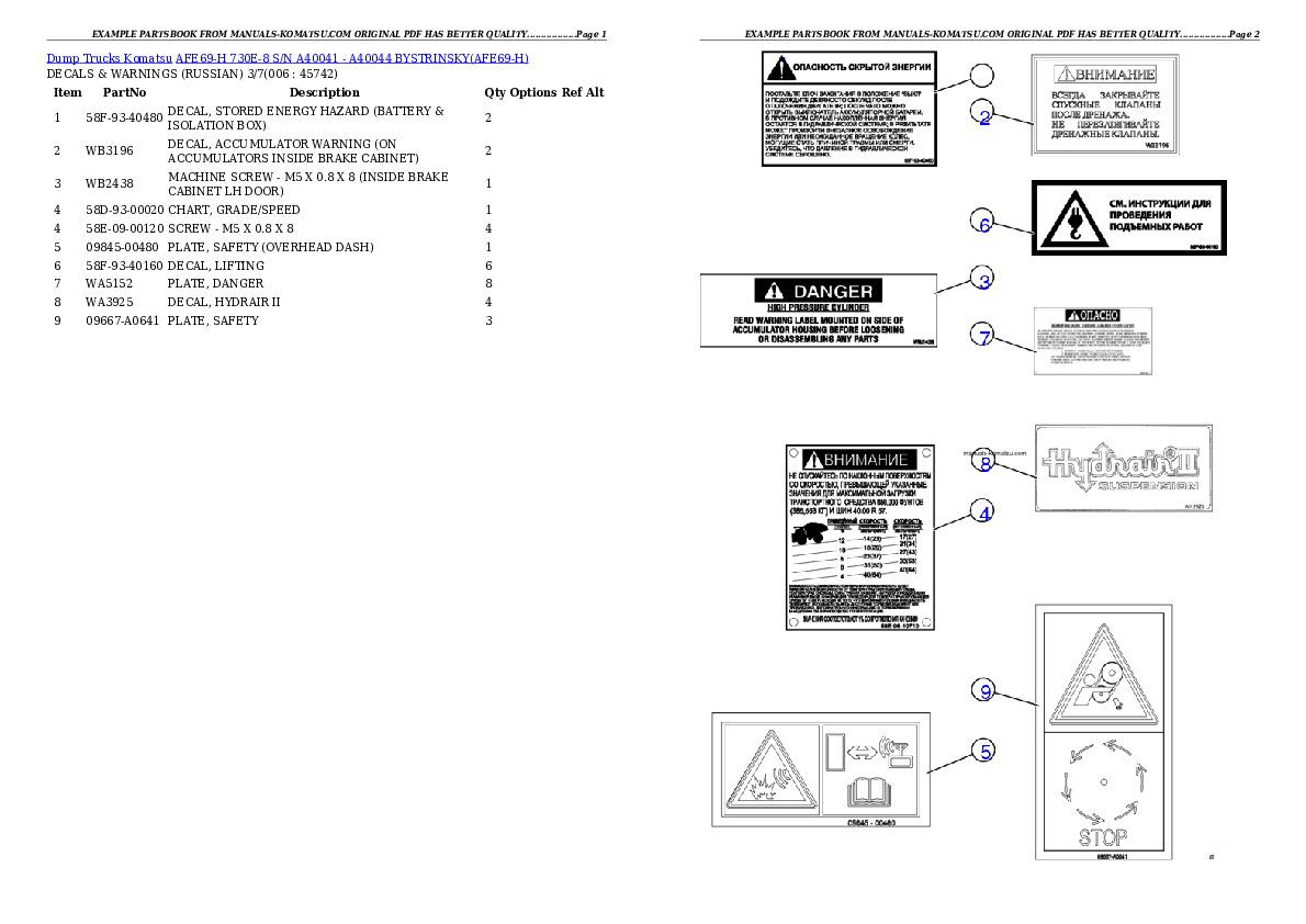 Protected: AFE69-H 730E-8 S/N A40041 – A40044 BYSTRINSKY Partsbook