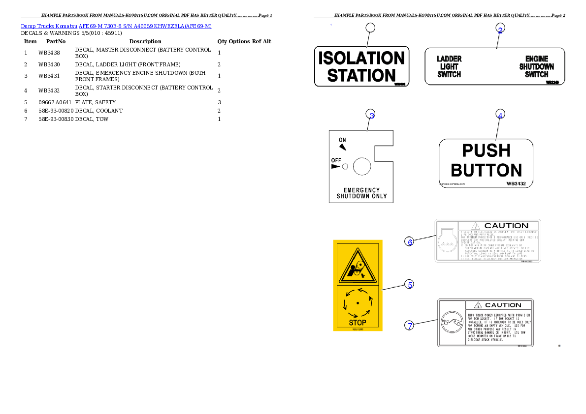 Protected: AFE69-M 730E-8 S/N A40059 KHWEZELA Partsbook