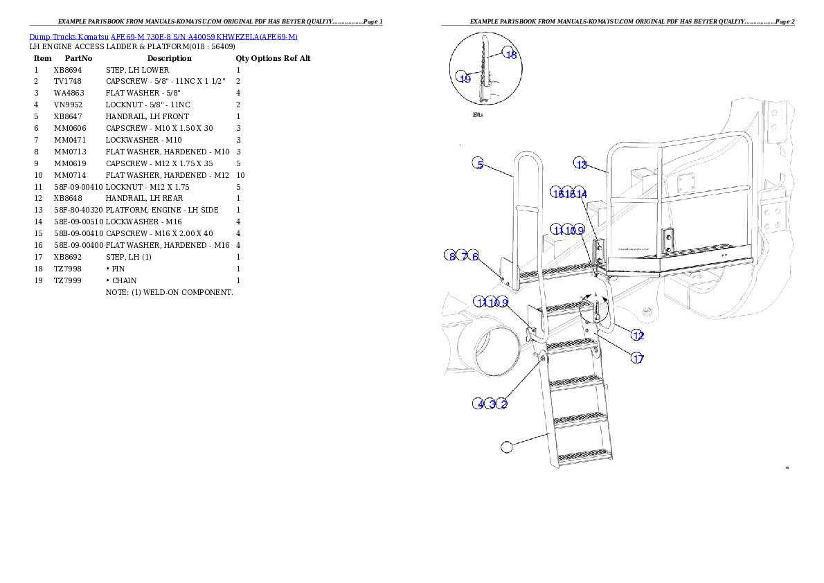 Protected: AFE69-M 730E-8 S/N A40059 KHWEZELA Partsbook