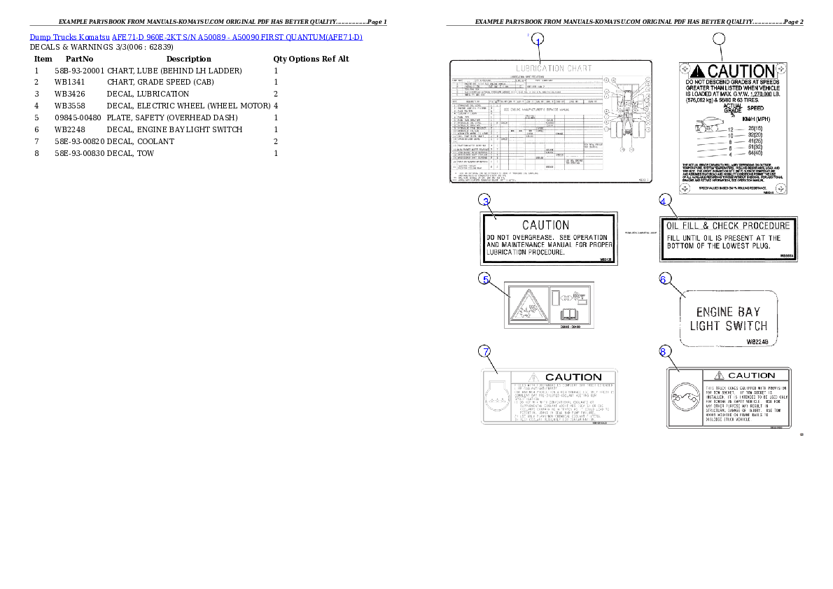 Protected: AFE71-D 960E-2KT S/N A50089 – A50090  FIRST QUANTUM Partsbook