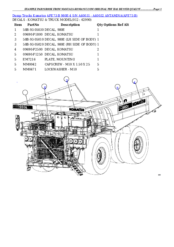 Protected: AFE73-B 980E-4 S/N A40031 – A40032 ANTAMINA Partsbook