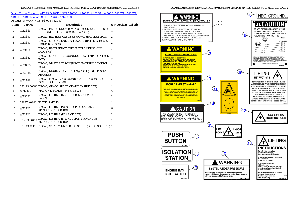 Protected: AFE73-D 980E-4 S/N A40052 – A40065, A40068 – A40070, A40072 – A40077, A40081 – A40082 & A40088  SUNCOR Partsbook