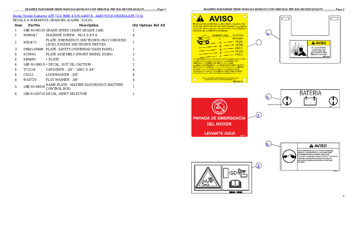 Protected: AFE73-G 980E-4 S/N A40078 – A40079  ESCONDIDA Partsbook