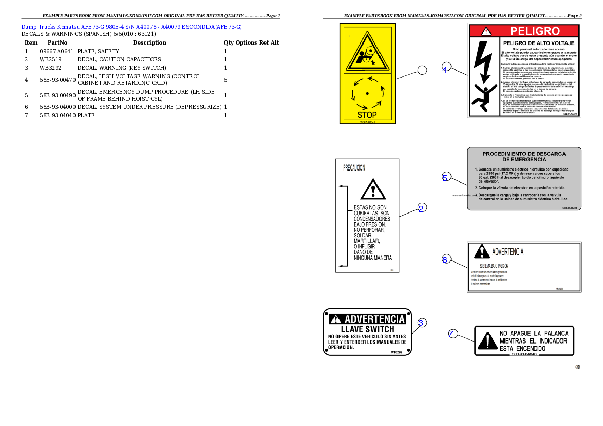 Protected: AFE73-G 980E-4 S/N A40078 – A40079  ESCONDIDA Partsbook