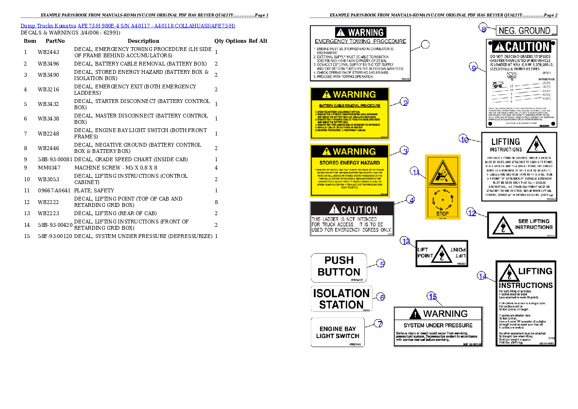 Protected: AFE73-H 980E-4 S/N A40117 – A40118 COLLAHUASI Partsbook