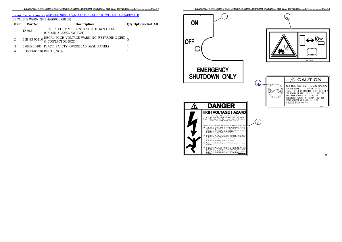 Protected: AFE73-H 980E-4 S/N A40117 – A40118 COLLAHUASI Partsbook