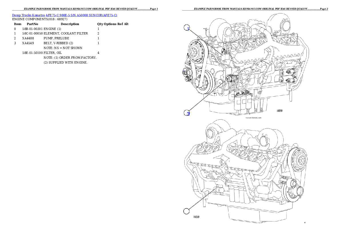 Protected: AFE75-C 980E-5 S/N A50008 SUNCOR Partsbook