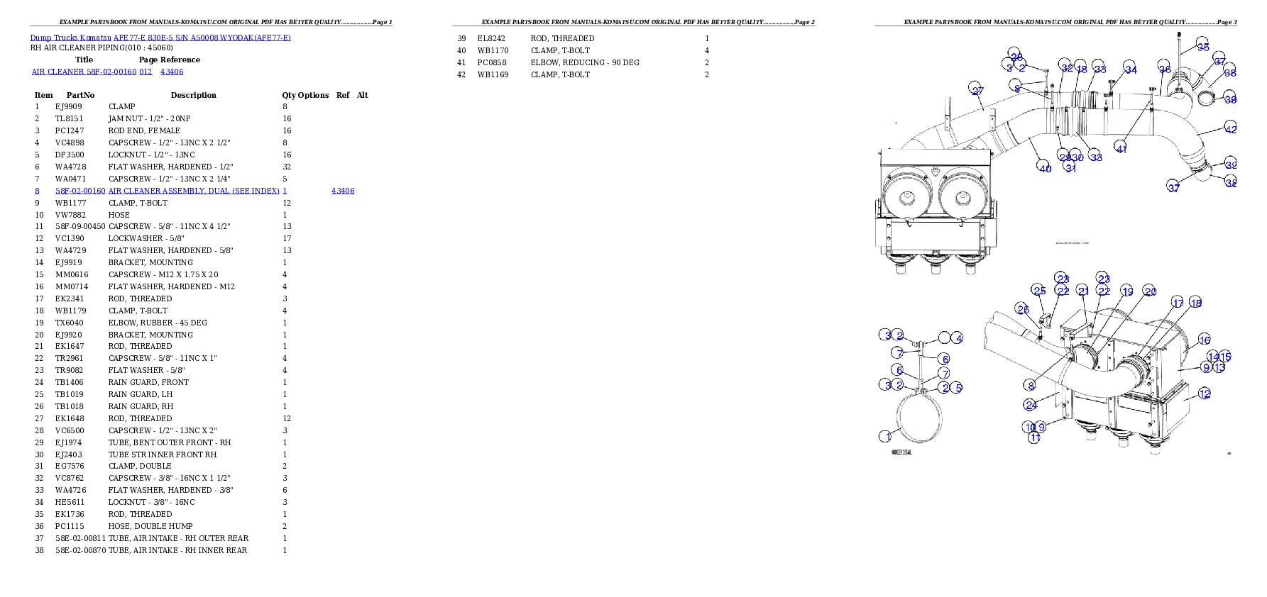 Protected: AFE77-E 830E-5 S/N A50008  WYODAK Partsbook