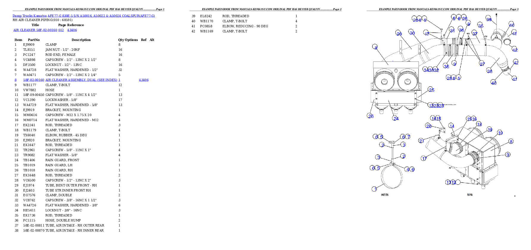 Protected: AFE77-G 830E-5 S/N A50016, A50022 & A50024  COALSPUR Partsbook