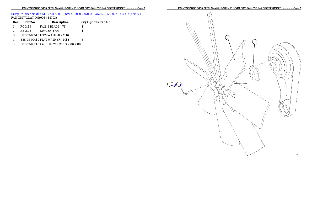 Protected: AFE77-H 830E-5 S/N A50020 – A50021, A50023, A50027 TACORA Partsbook