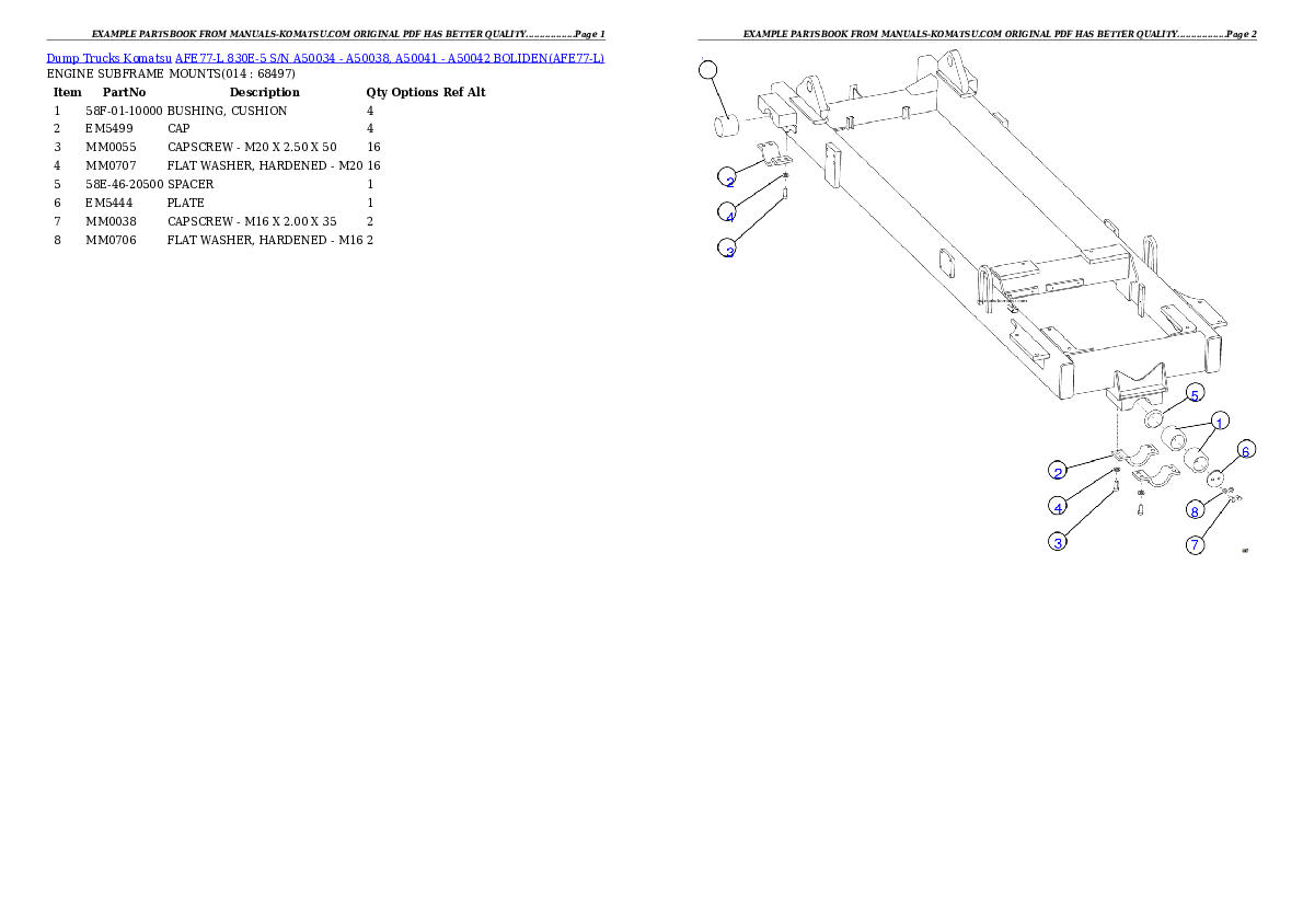 Protected: AFE77-L 830E-5 S/N A50034 – A50038, A50041 – A50042  BOLIDEN Partsbook