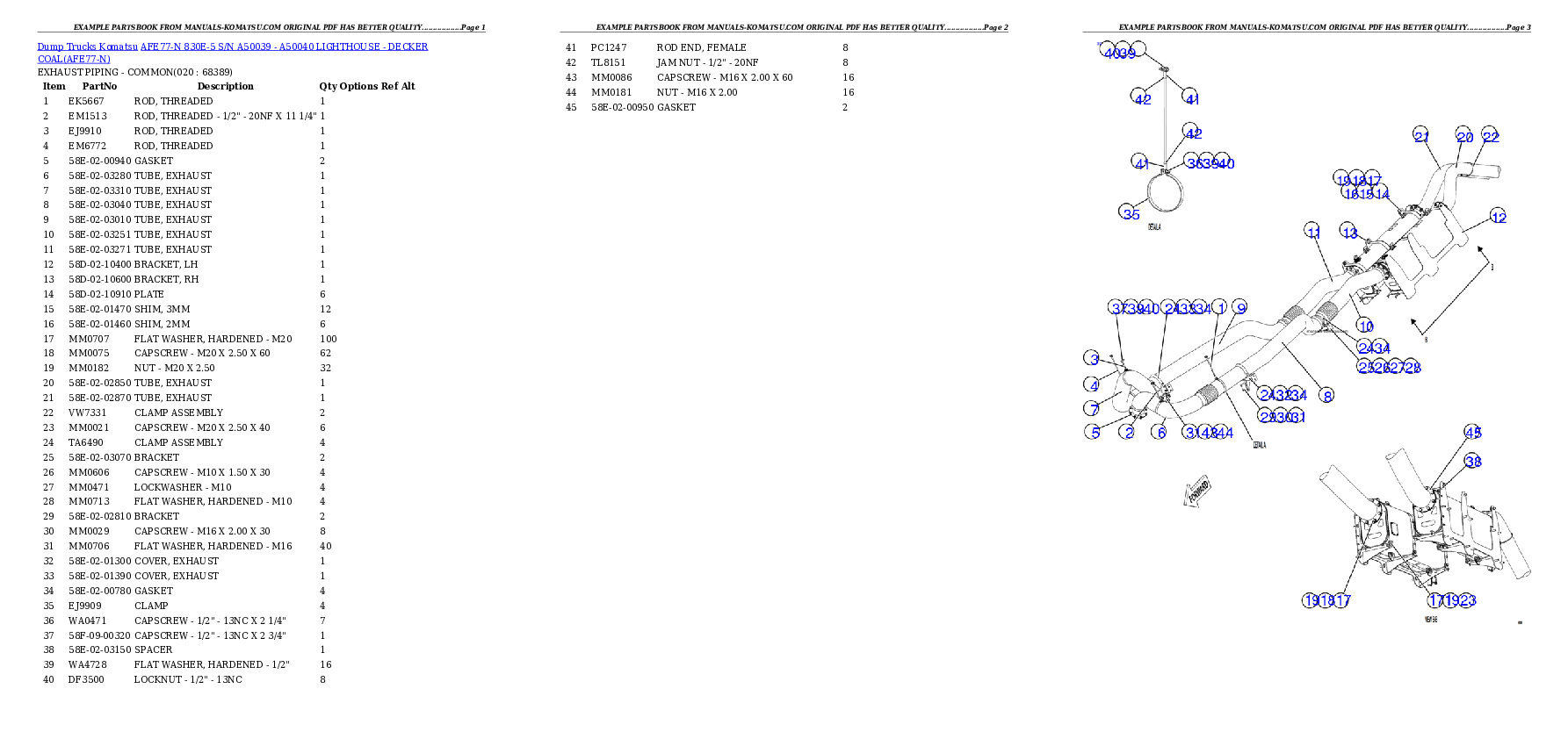 Protected: AFE77-N 830E-5 S/N A50039 – A50040 LIGHTHOUSE – DECKER COAL Partsbook
