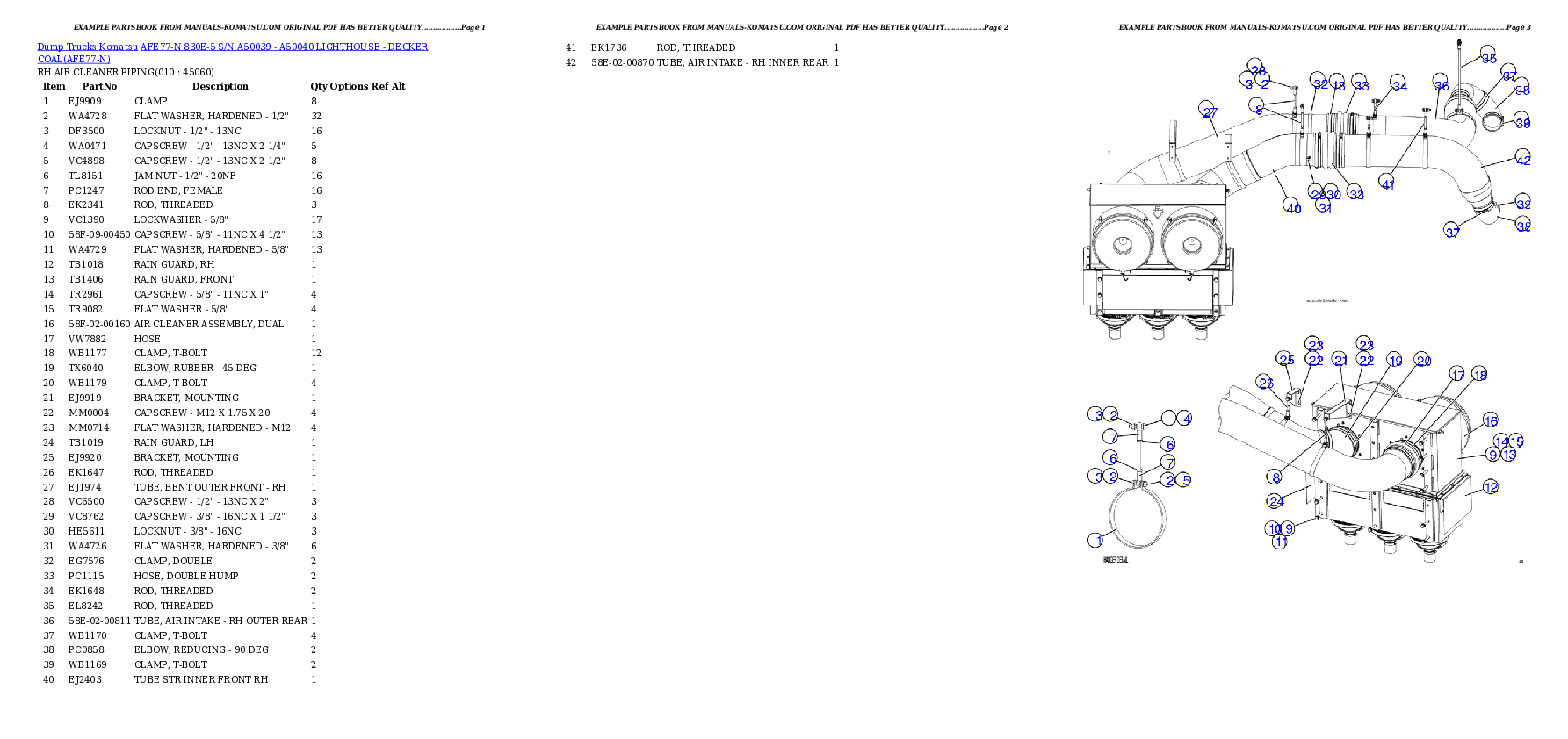 Protected: AFE77-N 830E-5 S/N A50039 – A50040 LIGHTHOUSE – DECKER COAL Partsbook