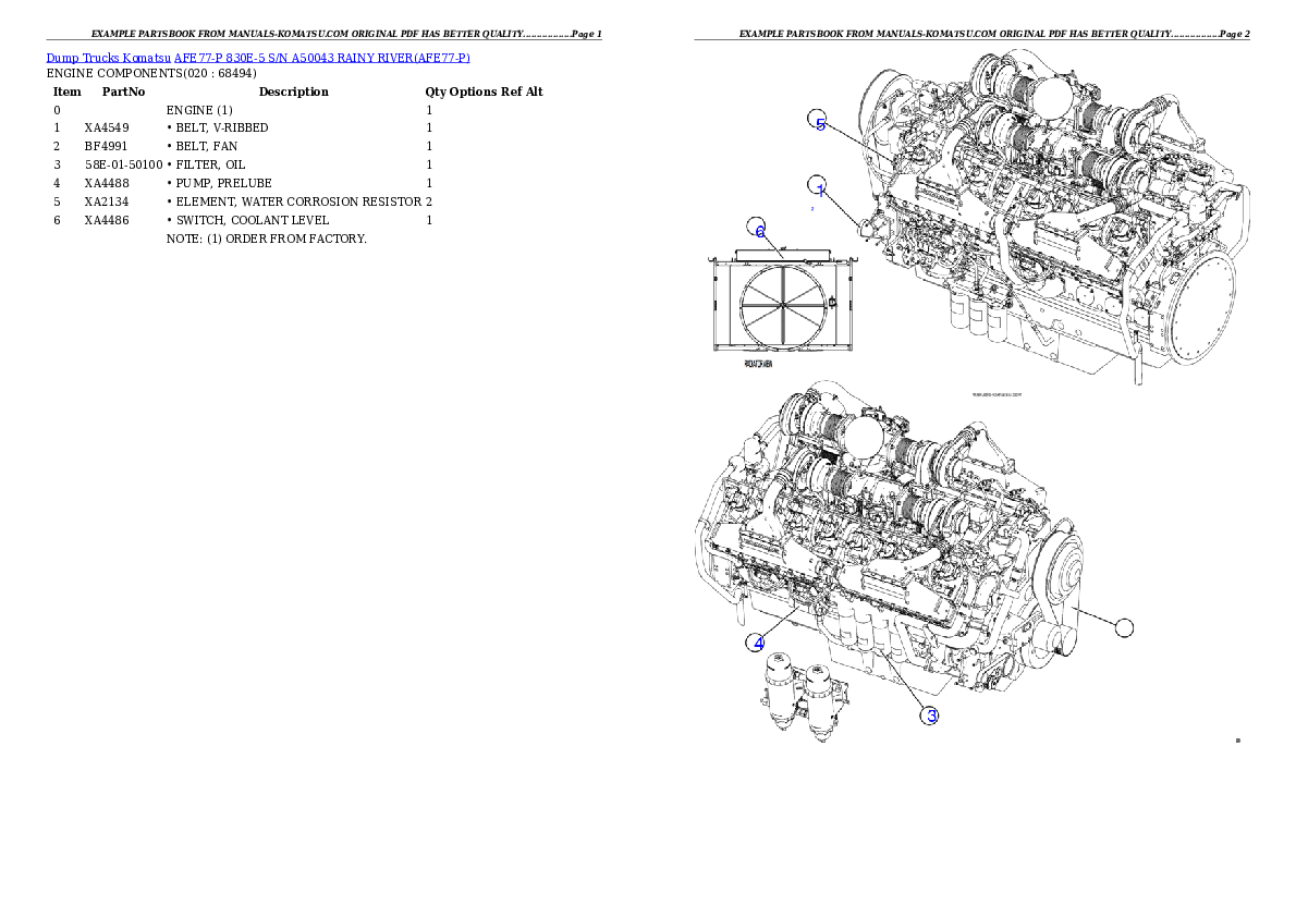 Protected: AFE77-P 830E-5 S/N A50043  RAINY RIVER Partsbook