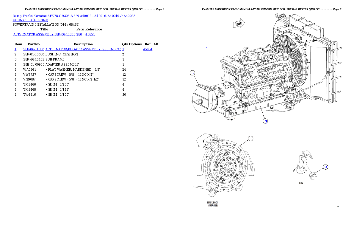Protected: AFE78-C 930E-5 S/N A40012 – A40016, A40019 & A40023 GOONYELLA Partsbook
