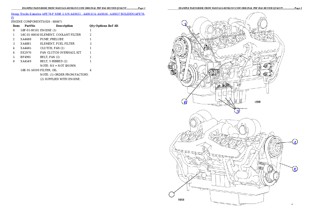 Protected: AFE78-F 930E-5 S/N A40031 – A40033 & A40036 – A40037  BOLIDEN Partsbook
