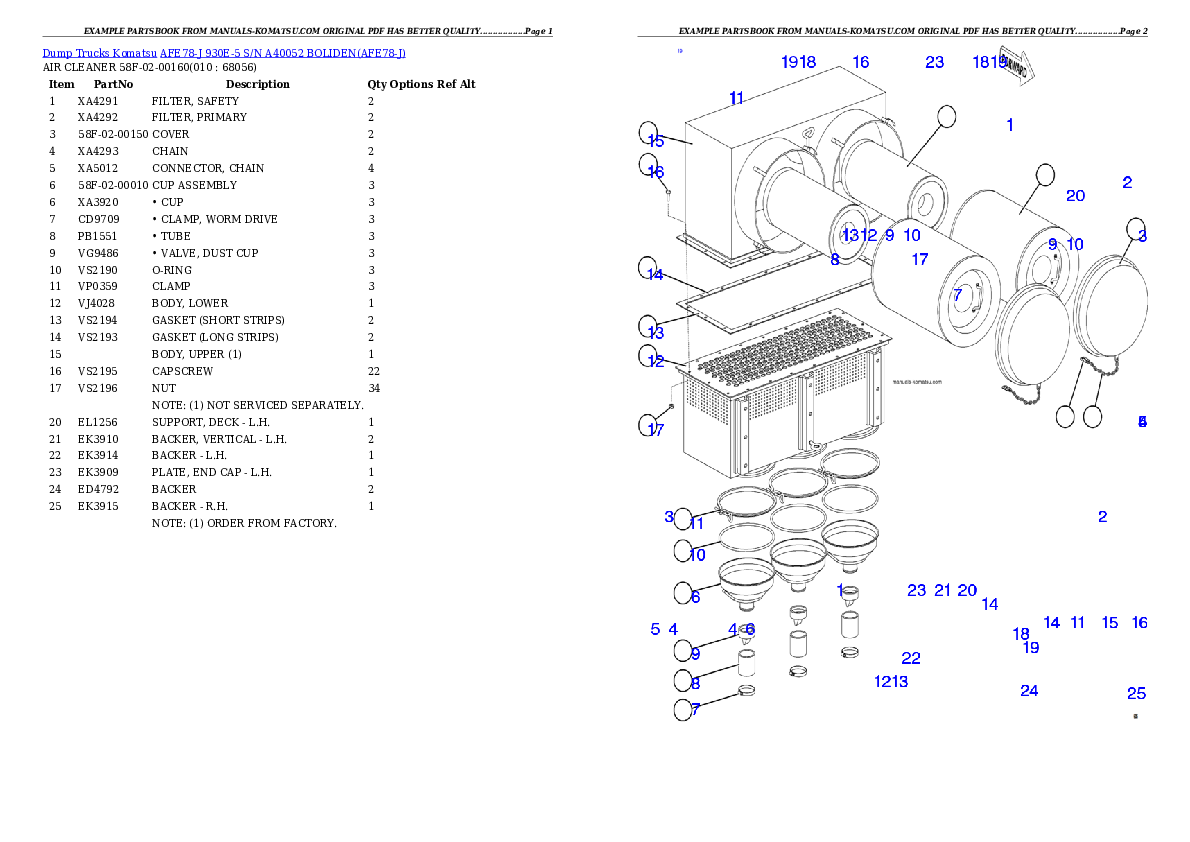 Protected: AFE78-J 930E-5 S/N A40052 BOLIDEN Partsbook