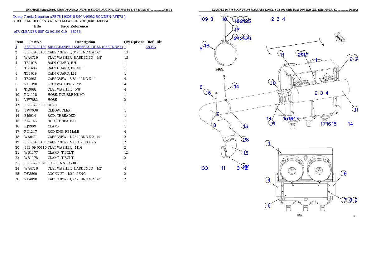 Protected: AFE78-J 930E-5 S/N A40052 BOLIDEN Partsbook