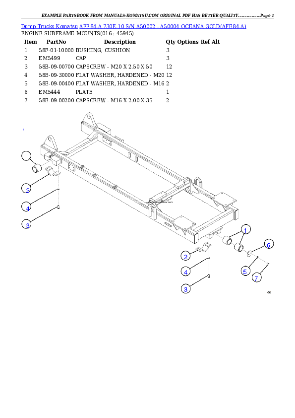 Protected: AFE84-A 730E-10 S/N A50002 – A50004  OCEANA GOLD Partsbook