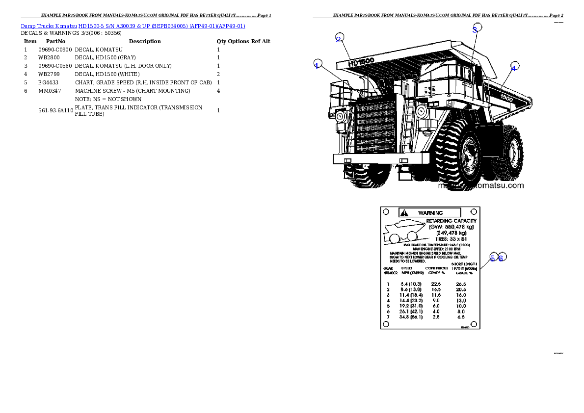 Protected: HD1500-5 S/N A30039 & UP (BEPB034005) (AFP49-01) Partsbook